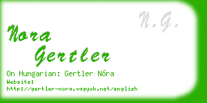 nora gertler business card